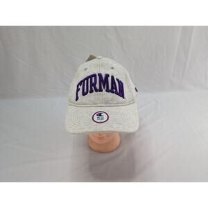 Furman Paladins Spellout Champion Reverse Weave Heather Gray Stretch Hat NWT‎